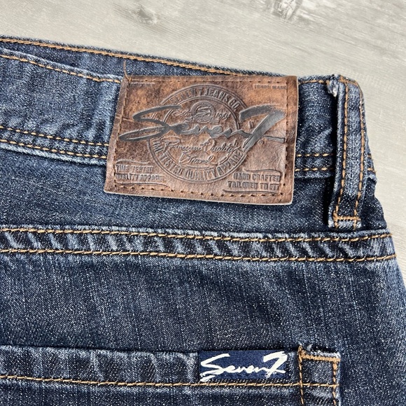 Seven7 Dark Wash Denim Straight Fit Jeans 36x30 - Picture 2 of 8